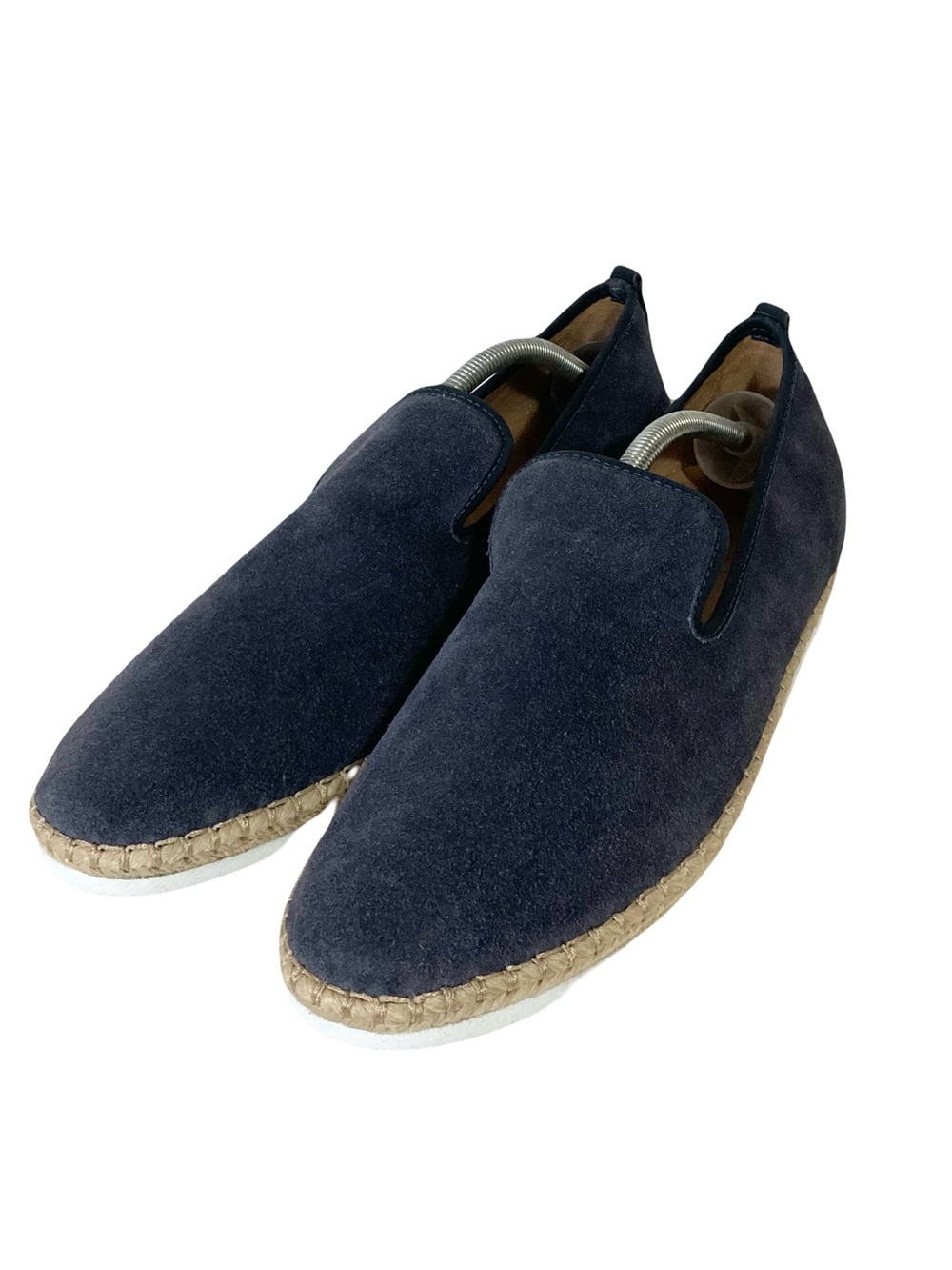 Nwot PETER MILLAR Shoes Men 10 1/2 Navy Blue Suede Espadrilles Loafers Slip-On